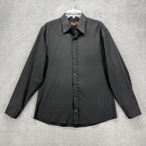 RAVI SEHGAL Shirt Mens Medium‎ Dark Gray Button Up Bangkok